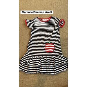 Florence Eiseman size 5 Apple applique dress SHIPS SAME DAY!